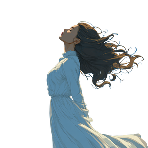 Floating Supermodel Portrait Vinyl Car Decal Sticker – Waterproof & UV-Resistant 6.826666666666667"