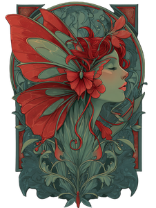 Art Nouveau Butterfly V3 Vinyl Car Decal Sticker – Waterproof & UV-Resistant 8.213333333333333"