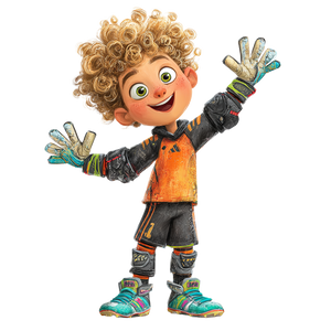 Joyful Boy Goalkeeper Vinyl Car Decal Sticker – Waterproof & UV-Resistant 6.826666666666667"