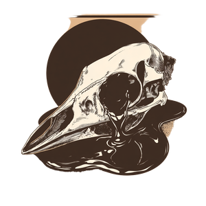 Loon Skull Chocolate Vinyl Car Decal Sticker – Waterproof & UV-Resistant 3.4133333333333336"