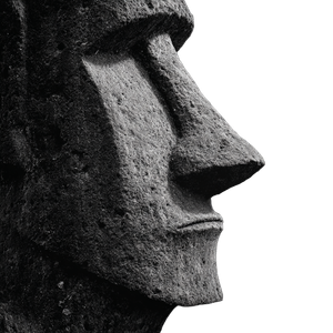 Moai Statue Profile Vinyl Car Decal Sticker – Waterproof & UV-Resistant 3.4133333333333336"