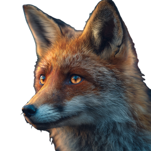 Fox Portrait V2 Vinyl Car Decal Sticker – Waterproof & UV-Resistant 3.4133333333333336"