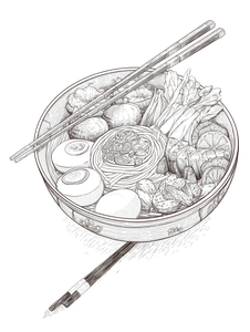 Noodle Bowl Soup Vinyl Car Decal Sticker – Waterproof & UV-Resistant 8.213333333333333"