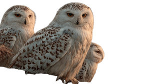 Owl Family Portrait V2 Vinyl Car Decal Sticker – Waterproof & UV-Resistant 2.72"