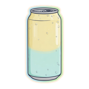 Pastel Tall Can Vinyl Car Decal Sticker – Waterproof & UV-Resistant 3.4133333333333336"