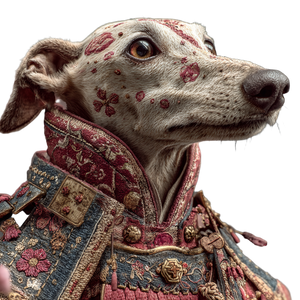 Kimono-Clad Greyhound Vinyl Car Decal Sticker – Waterproof & UV-Resistant 3.4133333333333336"