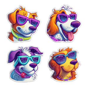Neon Dogz Stickers Vinyl Car Decal Sticker – Waterproof & UV-Resistant 6.826666666666667"