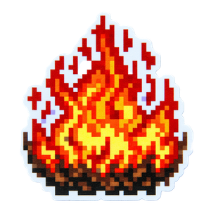 Minecraft Fire Sticker Vinyl Car Decal Sticker – Waterproof & UV-Resistant 3.4133333333333336"