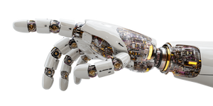 Robotic Hand Pointing V6 Vinyl Car Decal Sticker – Waterproof & UV-Resistant 5.12"