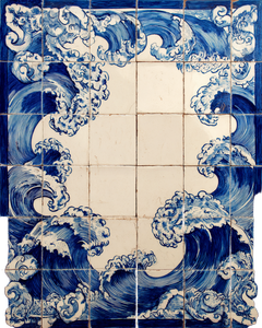Blue Wave Tile Vinyl Car Decal Sticker – Waterproof & UV-Resistant 8.0"