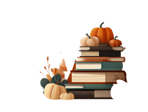Books And Pumpkins V2 Vinyl Car Decal Sticker – Waterproof & UV-Resistant 6.1866666666666665"