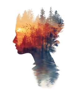 Nature Profile Silhouette Vinyl Car Decal Sticker – Waterproof & UV-Resistant 8.213333333333333"