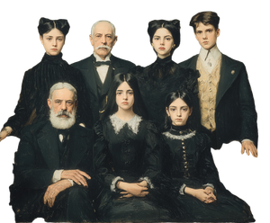 Spooky Family Portrait V2 Vinyl Car Decal Sticker – Waterproof & UV-Resistant 6.613333333333333"