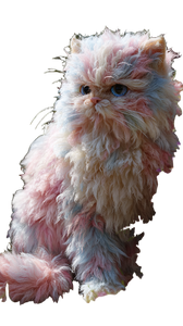 Cotton Candy Cat V3 Vinyl Car Decal Sticker – Waterproof & UV-Resistant 9.706666666666667"