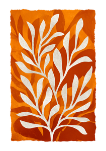 Oversized Orange Leaves Vinyl Car Decal Sticker – Waterproof & UV-Resistant 8.6
