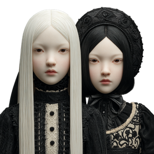Gothic Ball-Jointed Dolls Vinyl Car Decal Sticker – Waterproof & UV-Resistant 3.4133333333333336"
