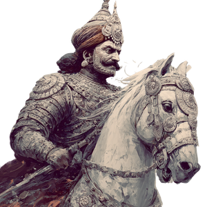 Maharana Pratap Illustration Vinyl Car Decal Sticker – Waterproof & UV-Resistant 6.826666666666667"