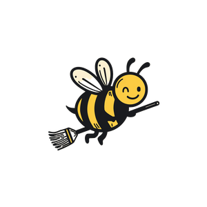 Cleaning Bee Logo Vinyl Car Decal Sticker – Waterproof & UV-Resistant 6.826666666666667"