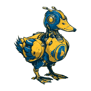 Robotics Duck Logo Vinyl Car Decal Sticker – Waterproof & UV-Resistant 3.4133333333333336"