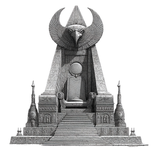Empty Horus Throne Vinyl Car Decal Sticker – Waterproof & UV-Resistant 3.4133333333333336"
