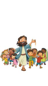 Jesus With Children V15 Vinyl Car Decal Sticker – Waterproof & UV-Resistant 9.706666666666667"
