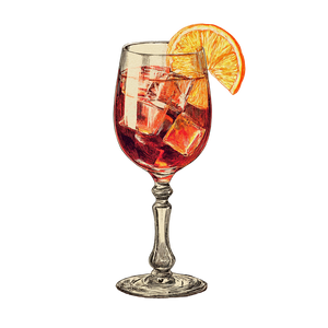 Aperol Spritz Drawing Vinyl Car Decal Sticker – Waterproof & UV-Resistant 6.826666666666667"