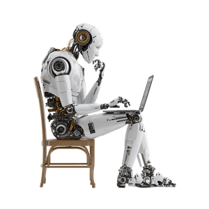 Ai Robot Working V5 Vinyl Car Decal Sticker – Waterproof & UV-Resistant 3.4133333333333336"