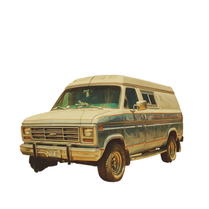Ford Econoline Van Vinyl Car Decal Sticker – Waterproof & UV-Resistant 3.4133333333333336"