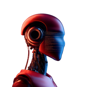 Dark Red Robot Vinyl Car Decal Sticker – Waterproof & UV-Resistant 6.826666666666667"