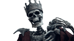Skeleton King Portrait V6 Vinyl Car Decal Sticker – Waterproof & UV-Resistant 2.72"