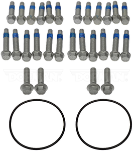 2x Dorman Wheel Hub Bolt 966-002 OE Solutions; OE Replacement; Carbon Steel; Coarse Thread Type; With 6 Hub Bolts/6 Rotor Bolts/2 Bracket Bolts/1 O-Ring; Boxed
