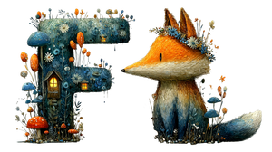 Fox With Letter F Vinyl Car Decal Sticker – Waterproof & UV-Resistant 5.4