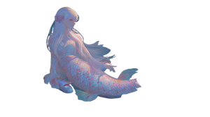 Japanese Mythical Mermaid Vinyl Car Decal Sticker – Waterproof & UV-Resistant 5.4