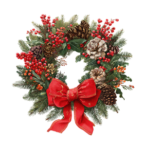 Festive Christmas Wreath Vinyl Car Decal Sticker – Waterproof & UV-Resistant 3.4133333333333336"