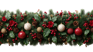 Christmas Garland Decorations Vinyl Car Decal Sticker – Waterproof & UV-Resistant 5.4