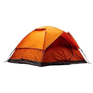 Orange Camping Tent V2 Vinyl Car Decal Sticker – Waterproof & UV-Resistant 3.4133333333333336"