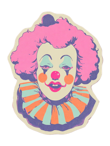 Retro Cute Clown Vinyl Car Decal Sticker – Waterproof & UV-Resistant 4.1066666666666665"