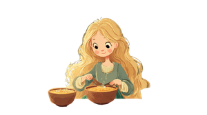 Goldilocks Eating Porridge Vinyl Car Decal Sticker – Waterproof & UV-Resistant 5.4