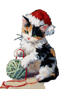 Whimsical Calico Kitten Vinyl Car Decal Sticker – Waterproof & UV-Resistant 8.96"