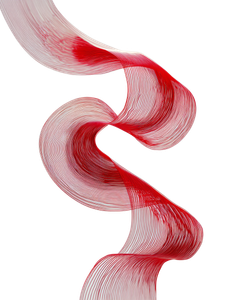 Red S-Curve Line Vinyl Car Decal Sticker – Waterproof & UV-Resistant 4.0"