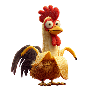 Chicken Banana V3 Vinyl Car Decal Sticker – Waterproof & UV-Resistant 3.4133333333333336"