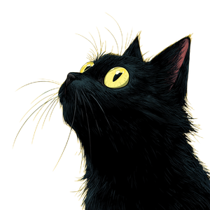 Black Cat Character Vinyl Car Decal Sticker – Waterproof & UV-Resistant 6.826666666666667"