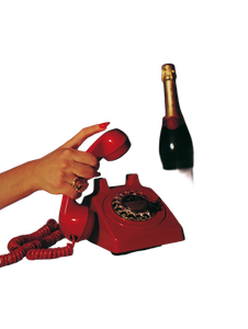 Vintage Phone Hand Vinyl Car Decal Sticker – Waterproof & UV-Resistant 8.213333333333333"