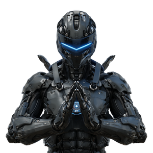 Robotic Ninja Vinyl Car Decal Sticker – Waterproof & UV-Resistant 3.4133333333333336"