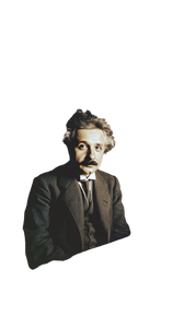 Young Einstein Thinking V2 Vinyl Car Decal Sticker – Waterproof & UV-Resistant 4.8533333333333335"