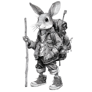 Teenage Bunny Adventurer Vinyl Car Decal Sticker – Waterproof & UV-Resistant 6.826666666666667"