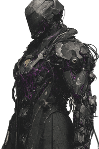 Cybernetic Soldier Portrait Vinyl Car Decal Sticker – Waterproof & UV-Resistant 4.4