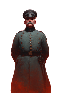 Prussian Officer Portrait Vinyl Car Decal Sticker – Waterproof & UV-Resistant 8.96"