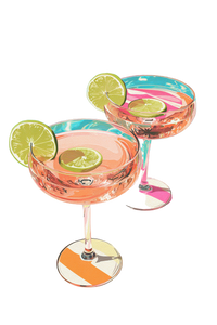 Pink Cocktails Float Vinyl Car Decal Sticker – Waterproof & UV-Resistant 4.4