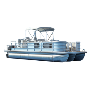 Realistic Pontoon Boat Vinyl Car Decal Sticker – Waterproof & UV-Resistant 3.4133333333333336"